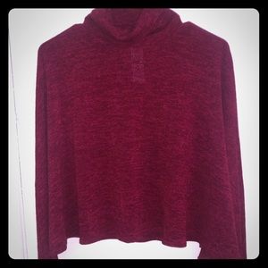 Cherry red poncho